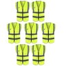 Colete Refletivo Sinalizador Kit 7 Unidades EPI Segurança Proteçao Blusao Fluorescente Obra Sinaliza - 1