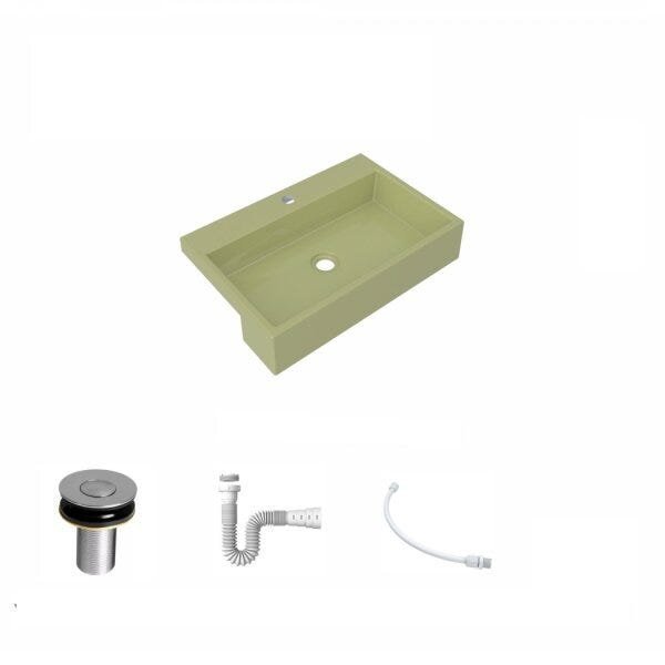 Kit Cuba XRT55 com Válvula Click 1"B e Sifão PVC e Flexível Compace - 2