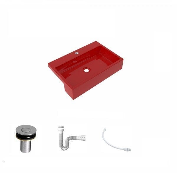 Kit Cuba XRT55 com Válvula Click 1"B e Sifão PVC e Flexível Compace - 2