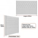 Ver imagem 3 de Cabeceira para Cama Box King 205cm Soft Bouclé Off White - Sallar Home