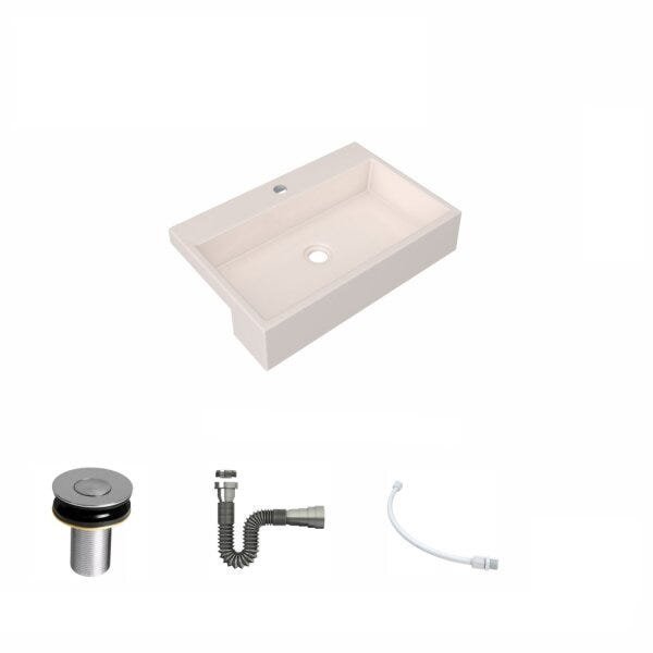 Kit Cuba XRT55 com Válvula Click 1"B e Sifão Cromado e Flexível Compace - 2