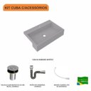 Ver imagem 3 de Kit Cuba Xrt55 com Válvula Click 1"b e Sifão Cromado e Flexível Compace