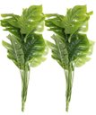 Ver imagem 1 de Kit 12 Ramo Planta Artificial Decoração Costela de Adão 43cm