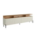 Ver imagem 2 de Rack para Sala 220cm com Portas Brise Pés em Metal 100% Mdf
