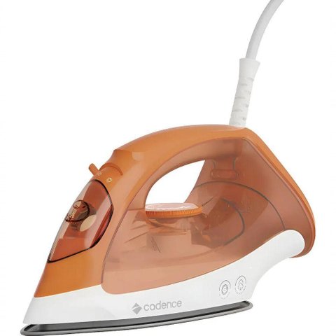 Ferro de Passar a Vapor Cadence IRO210 Base Antiaderente Laranja 220V