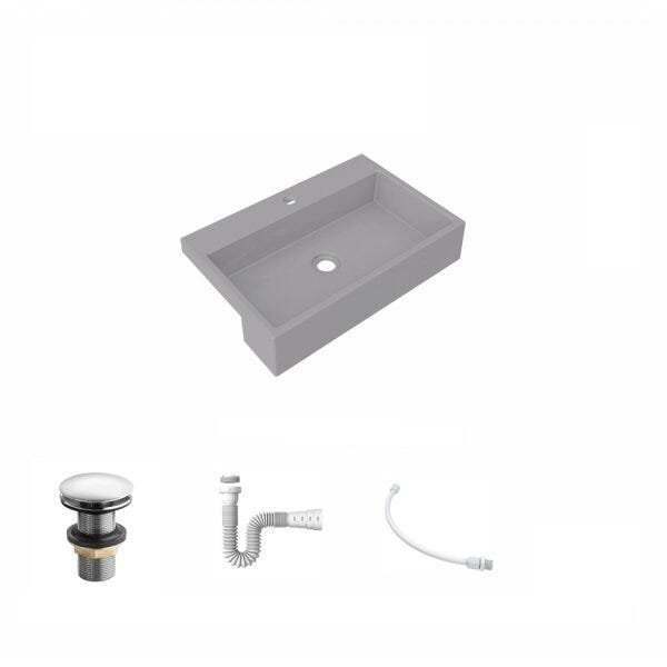 Kit Cuba XRT55 com Válvula Click 1"G e Sifão PVC e Flexível Compace - 2