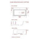 Ver imagem 7 de Kit Cuba Xrt55 com Válvula Click 1"g e Sifão Pvc e Flexível Compace
