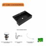 Kit Cuba Xrt55 com Válvula Click 1"g e Sifão Pvc e Flexível Compace - 3