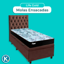 Ver imagem 4 de Kit Cabeceira + Cama Box Bau + Colchão Solteiro Molas Ensacadas Life Gold Paropas
