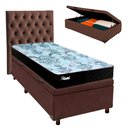 Ver imagem 1 de Kit Cabeceira + Cama Box Bau + Colchão Solteiro Molas Ensacadas Life Gold Paropas