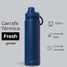 Garrafa Térmica Fresh 650ml Aço Inox Parede Dupla Azul Escuro - 2