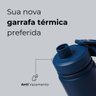 Garrafa Térmica Fresh 650ml Aço Inox Parede Dupla Azul Escuro - 4