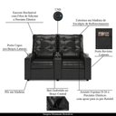 Ver imagem 5 de Poltrona do Papai Reclinável Cinema 2 Lugares Manual Baú Usb Haifa F05 Facto Preto B - Lyam Decor