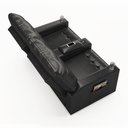 Ver imagem 3 de Poltrona do Papai Reclinável Cinema 2 Lugares Manual Baú Usb Haifa F05 Facto Preto B - Lyam Decor