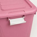 Ver imagem 4 de Caixa Organizadora Rosa Empilhavel Rodinhas Guarda Roupa Brinquedos Resistente Premium