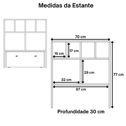 Estante Nicho Organizador de Brinquedos Infantil em Mdf Plancasa:verde Jade - 6