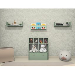 Estante Nicho Organizador de Brinquedos Infantil em Mdf Plancasa:verde Jade - 2