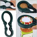 Ver imagem 3 de Abridor de Latas Eletrico Automatico com Abridor de Potes Garrafas One Touch 2 em 1 Completo