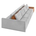 Ver imagem 5 de Sofá Ilha 4 Lugares Living 512cm Modulado para Sala Lary Veludo K01 - D’Rossi
