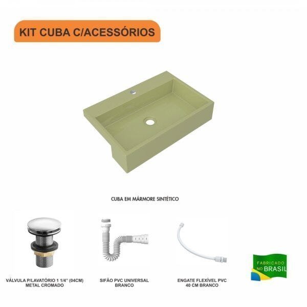 Kit Cuba XRT55 com Válvula Click 1.1/2" e Sifão PVC e Flexível Compace - 3
