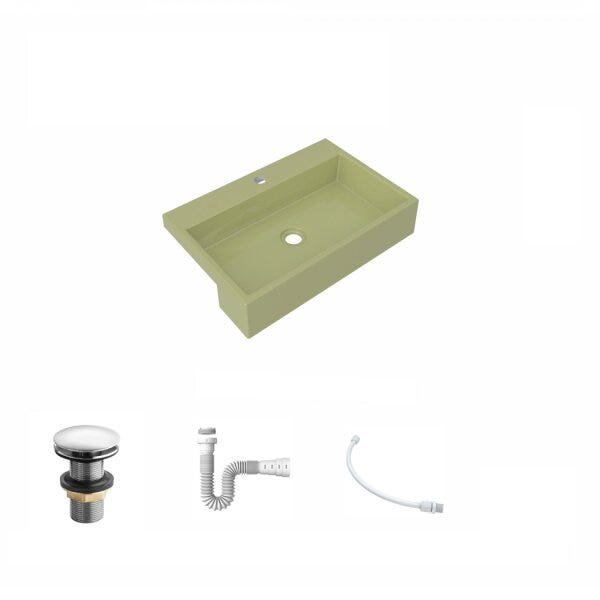 Kit Cuba XRT55 com Válvula Click 1.1/2" e Sifão PVC e Flexível Compace - 2