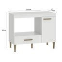 Ver imagem 4 de Armário Balcão de Cozinha Cooktop e Forno 1 Porta 1 Gaveta Branco - Fellicci
