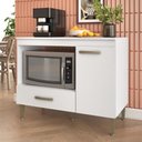 Ver imagem 1 de Armário Balcão de Cozinha Cooktop e Forno 1 Porta 1 Gaveta Branco - Fellicci