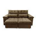 Ver imagem 5 de Sofá Retrátil/Reclinável Verona 1,80m Suede Velut Bege c/ Molas no Assento - King House