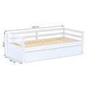 Ver imagem 5 de Bicama Solteiro Slim Madeira Maciça Branco Housin
