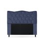 Cabeceira Dunas Solteirão Viúva 120cm com Strass Suede: Azul Marinho - 1