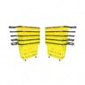 Kit - 10 Cestos Grande com Rodízio D300 Cód. 3300 Amarelo - Della Plast - 4