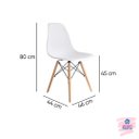 Ver imagem 5 de Kit com 4 Cadeira Eames Eiffel Wood Branca para Sala de Jantar