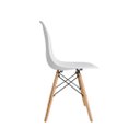 Ver imagem 3 de Kit com 4 Cadeira Eames Eiffel Wood Branca para Sala de Jantar