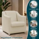 Ver imagem 5 de Poltrona Decorativa para Sala de Espera Mila Recepção Escritório Consultório Corino