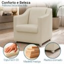 Ver imagem 3 de Poltrona Decorativa para Sala de Espera Mila Recepção Escritório Consultório Corino