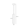 Lustre Pendente Taschibra Tabli Mr11 40cm Tubular Bivolt Branco - 3
