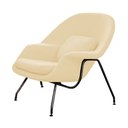 Ver imagem 2 de Poltrona Womb Chair sem Puff Bouclê Base Preta Linha Premium Leitura Descanso Sala Moderna - Areia