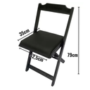 Ver imagem 4 de Conjunto Dobrável 120x70com 4 Cadeiras Estofadas Preto