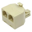 Ver imagem 1 de Adaptador Rj11 Duplo Conecte 2 Aparelhos em 1 Entrada 10pçs