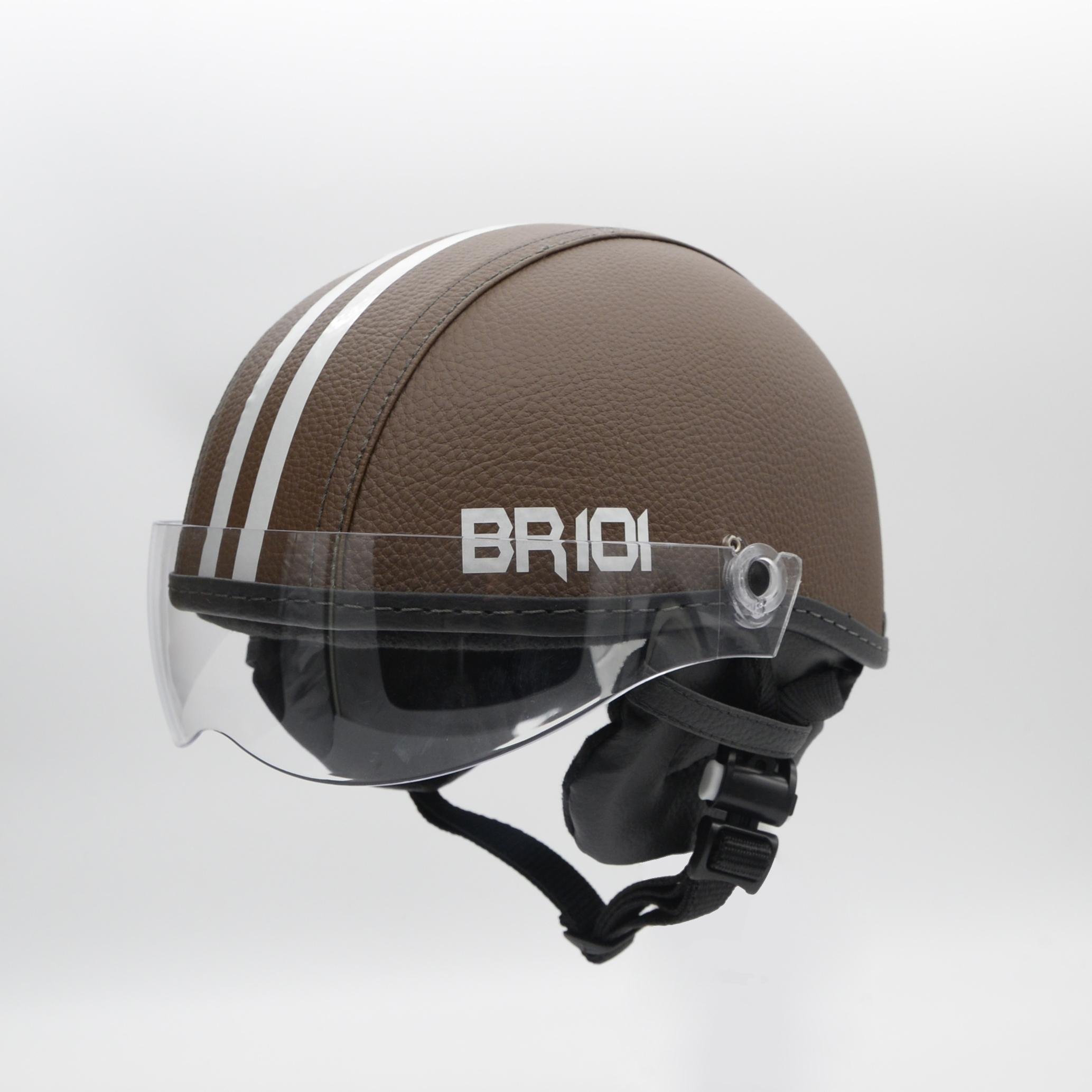 Capacete Coquinho Br 101 Marrom Cristal M - Scooter/bike - 2