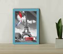 Ver imagem 1 de Quadro Decorativo Paris Torre Eiffel Sala + Vidro 33x25 A4:azul