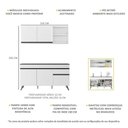 Ver imagem 4 de Armário de Cozinha Compacta 150cm Veneza Multimóveis V2079 Branco/preto