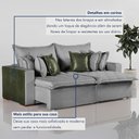 Ver mais imagens de Sofa Cama Retratil Verona 280cm Kc Rei de Casa Linho Cinza/Verde