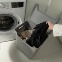 Ver imagem 3 de Cesto de Roupas com Duplo Compartimento ou 50L Linha Flow - Chumbo