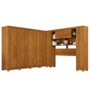 Ver imagem 3 de Guarda-Roupa Casal Modulado Pandora 11 Portas 2 Gavetas com Pés Cinamomo - Pnr Móveis