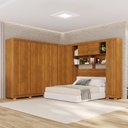 Ver imagem 1 de Guarda-Roupa Casal Modulado Pandora 11 Portas 2 Gavetas com Pés Cinamomo - Pnr Móveis