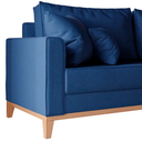 Ver imagem 2 de Conjunto de Sofá Beny Azul Marinho, 2 Peças, 1 Sofá 1,80m e 1 Poltrona, Tecido Linho.