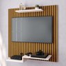 Painel Para TV Até 32 Polegadas Com Prateleiras Jet Plus - Off White/Ripado Nature - Lojas RPM - 1