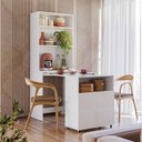 Ver imagem 2 de Armário Multifuncional com Escrivaninha Retrátil Duo Branco - Kits Paraná