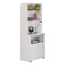 Ver imagem 3 de Armário Multifuncional com Escrivaninha Retrátil Duo Branco - Kits Paraná